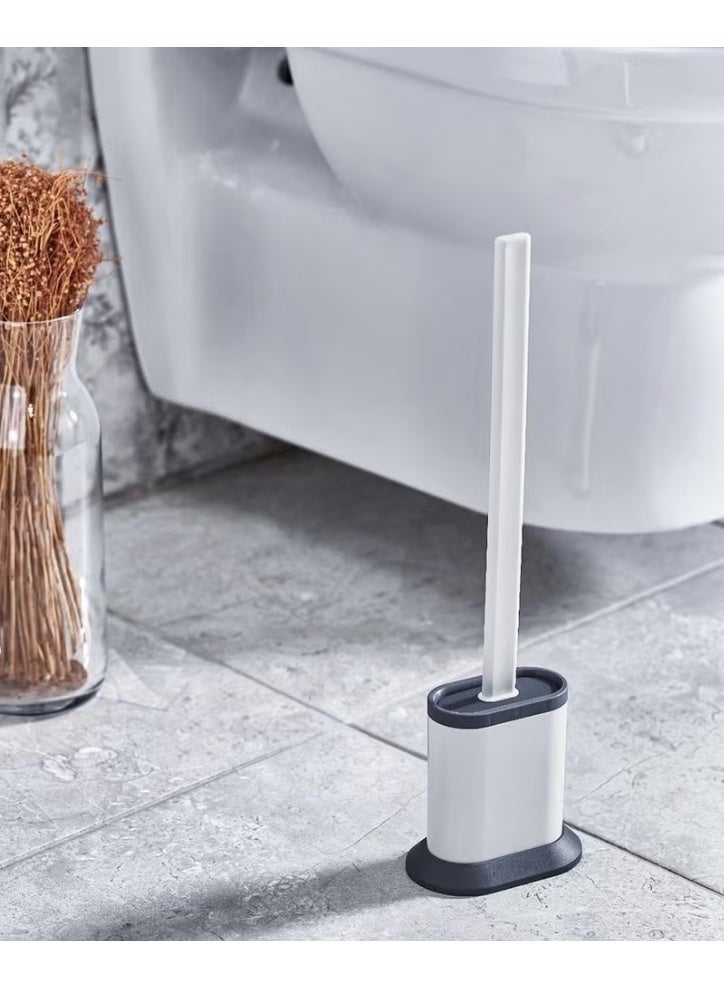 Hane216 Footed Silicone Toilet Brush Bathroom WC Cleaning Brush Silicone Bendable Brush Set - Image 1